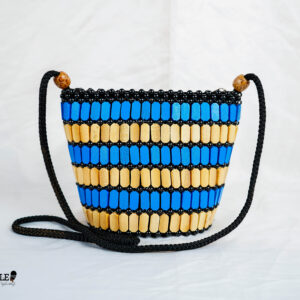 hemle heritage tote small (blue & cream)