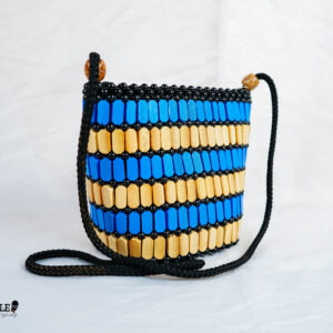 hemle heritage tote small (blue & cream)