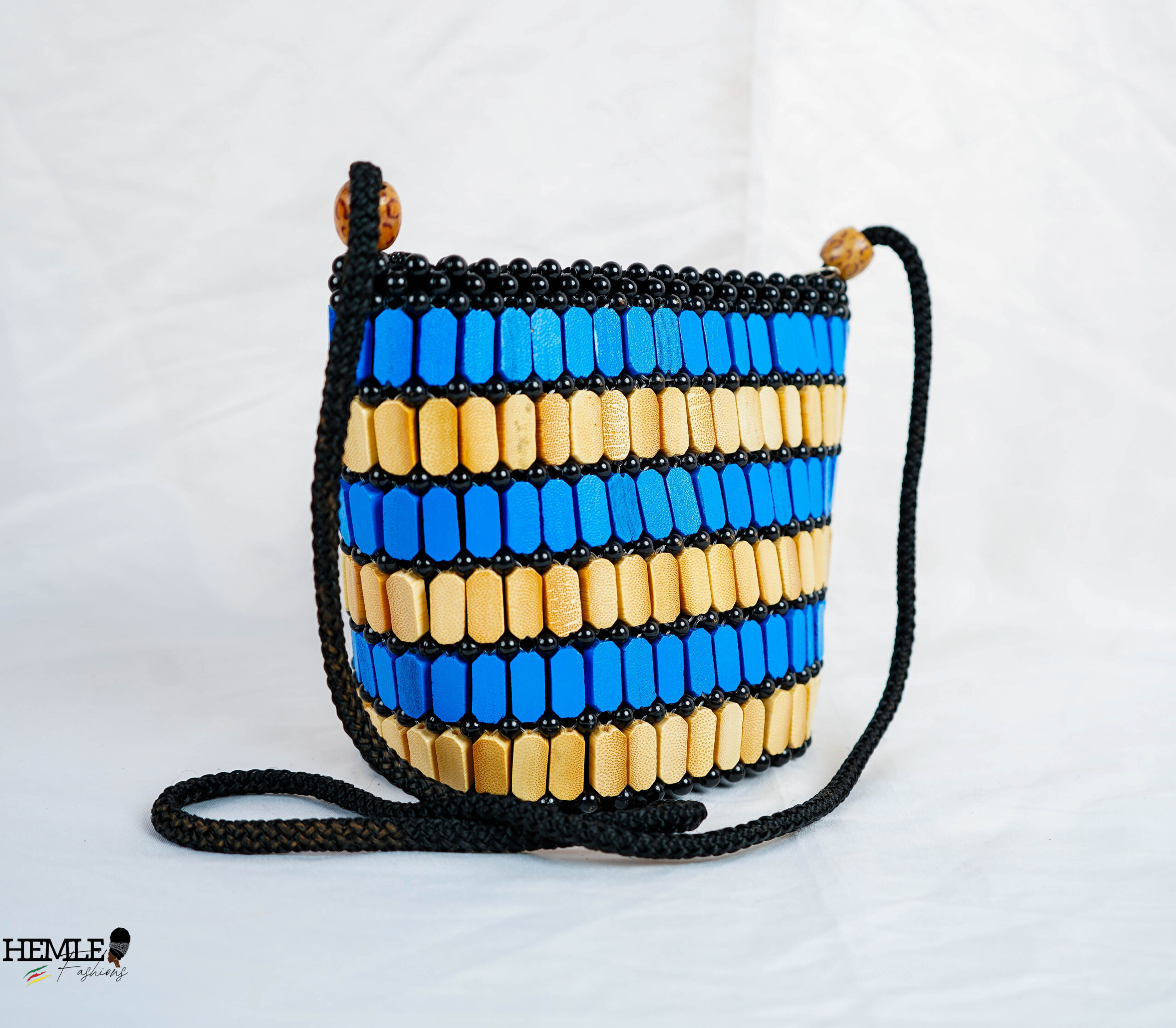 hemle heritage tote small (blue & cream) hemle heritage tote small (blue & cream)