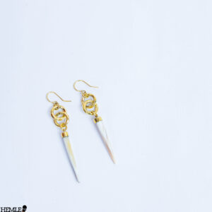horn chain link drop earrings
